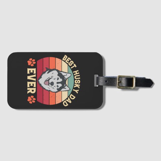 Best husky Papa jemals Ultimate Liebe Bond Dog Dad Gepäckanhänger (Vorderseite (Horizontal))