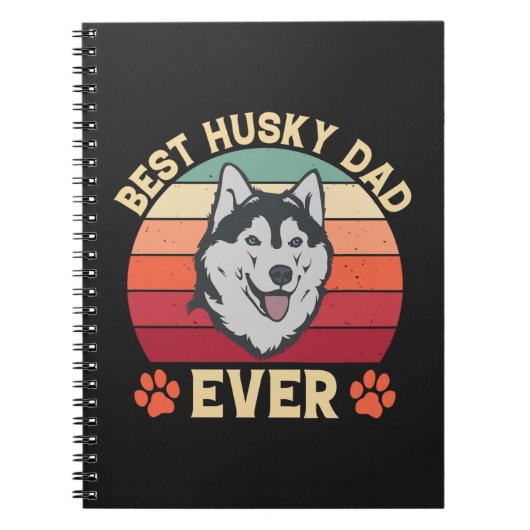 Best husky Papa jemals Ultimate Liebe Bond Dog Dad Notizblock (Vorderseite)