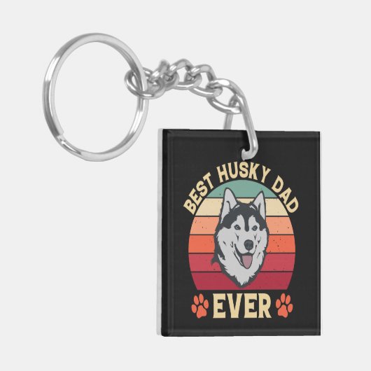 Best husky Papa jemals Ultimate Liebe Bond Dog Dad Schlüsselanhänger (Vorderseite links)