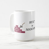 Best in Mauerwerk und Brick Lay Kaffeetasse (Vorderseite Links)