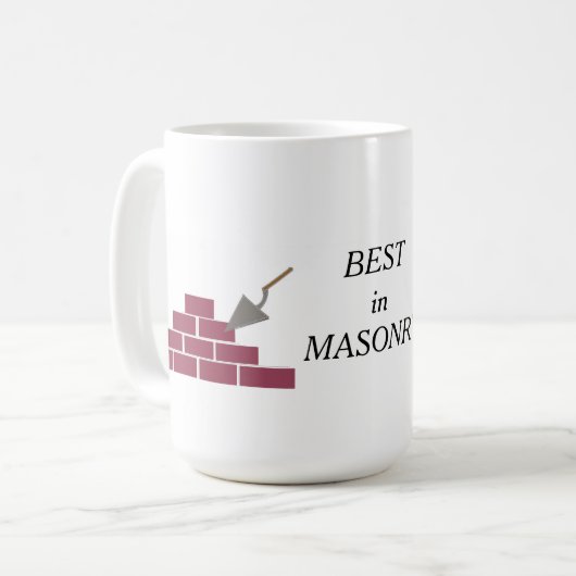Best in Mauerwerk und Brick Lay Kaffeetasse (Vorderseite Links)