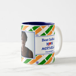 BEST INDIAN MAMA PERSONALISIERTES FOTO ZWEIFARBIGE TASSE