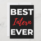 Best Intern Ever Dankeskarte (Vorderseite)
