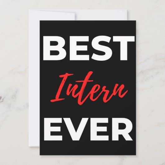 Best Intern Ever Dankeskarte (Vorderseite)