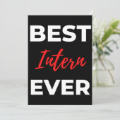Best Intern Ever Dankeskarte (Stehend Vorderseite)