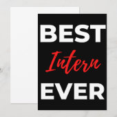 Best Intern Ever Dankeskarte (Vorne/Hinten)