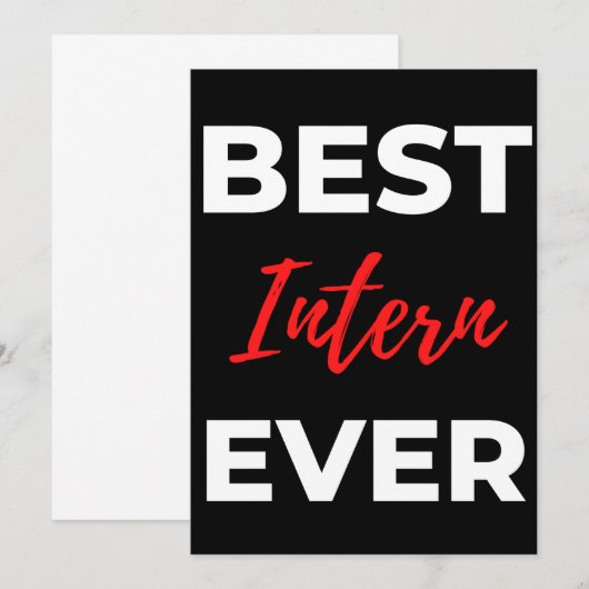 Best Intern Ever Dankeskarte (Vorne/Hinten)