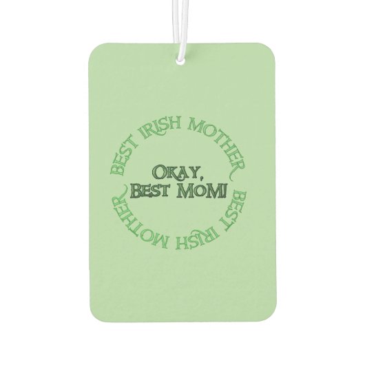 Best Irish Mother green car air freshener Autolufterfrischer (Rückseite)