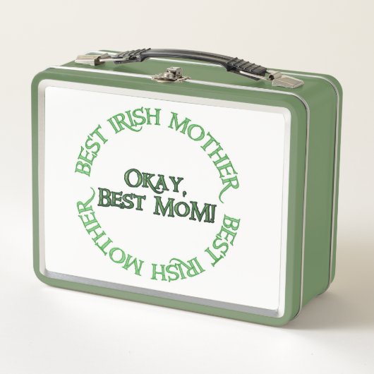 Best Irish Mother white and green lunchbox (Vorderseite)
