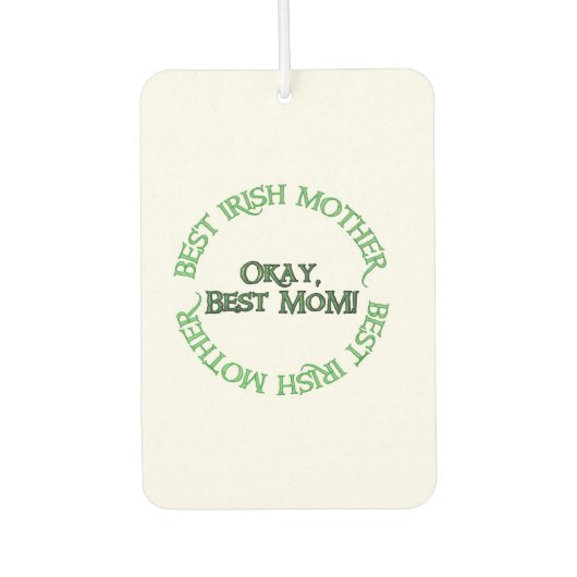 Best Irish Mother white car air freshener Autolufterfrischer (Vorderseite)