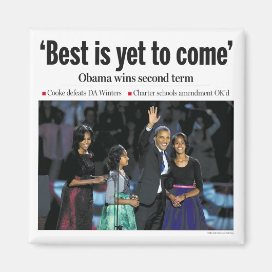 "Best is yet to Come" - Obama Magnet (Vorne)