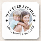 BEST JE STEPDAD Foto Personalisiert Getränkeuntersetzer (Vorderseite)