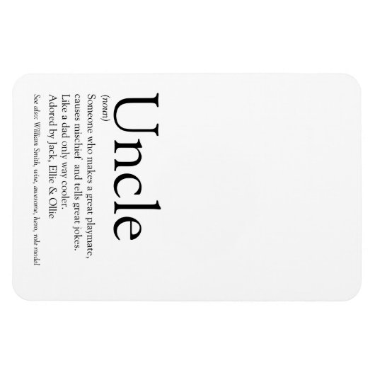 Best jemals Onkel Funcle Definition Fun Magnet (Horizontal)
