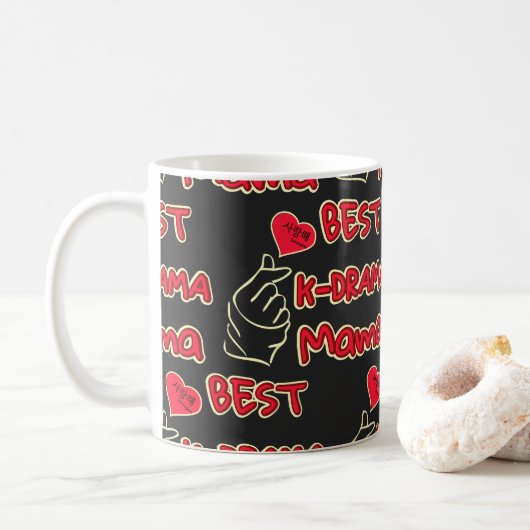 Best K-Drama Mama, Koreanisches Drama-Fangeschenk  Kaffeetasse (Mit Donut)