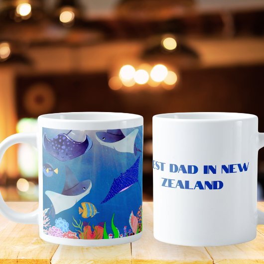 BEST KIWI NEW ZEALAND VATER VATER'S MANTA RAY GIFT Jumbo-Tasse