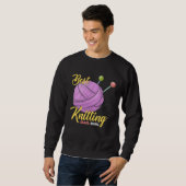 Best Knitting Mom Ever Crocheting Yarn Mother s Da Sweatshirt (Vorne ganz)