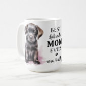 Best LABRADOR MAMA Hund Lover Niedlich Welpe Kaffeetasse (Vorderseite Links)