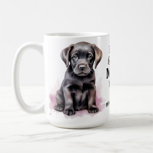 Best LABRADOR MAMA Hund Lover Niedlich Welpe Kaffeetasse (Links)