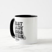 Best Lady Boss je Individuelle Name Tasse (Vorderseite Links)