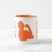 Best Lady Boss je Retro Orange Individuelle Name Tasse (Zentrum)