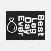 Best Leg Day Ever Thanksgiving Funny  Fleecedecke (Vorderseite (Horizontal))