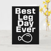 Best Leg Day Ever Thanksgiving Funny  Karte (Gelbe Blume)