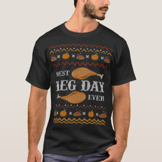 Best Leg Day Ever Ugge Christmas Sweater Gym Viele T-Shirt