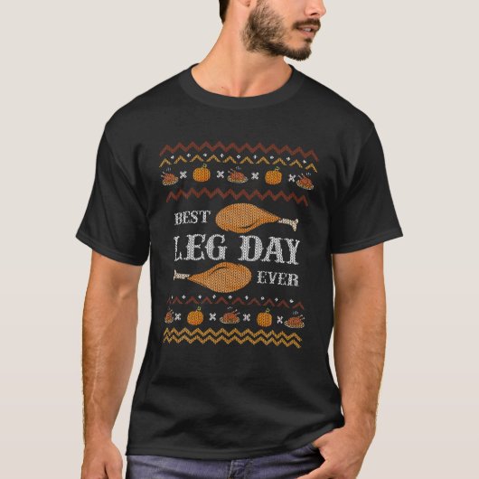 Best Leg Day Ever Ugge Christmas Sweater Gym Viele T-Shirt (Vorderseite)