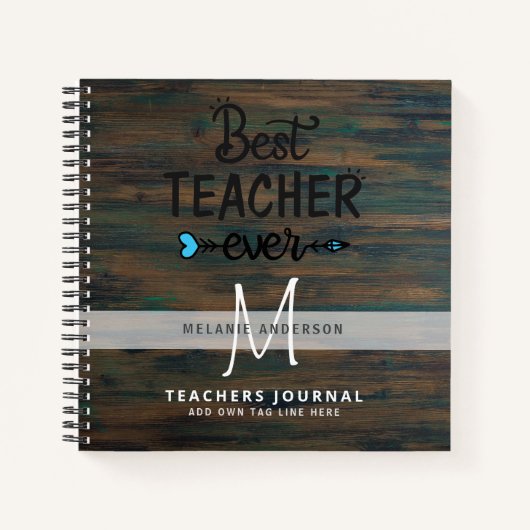 BEST LEHRER EVENT Monogram Journal Vielen Dank Notizblock (Vorderseite)