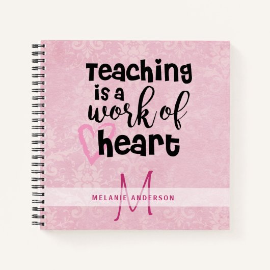 BEST LEHRER EVENT Monogram Journal Vielen Dank Notizblock (Vorderseite)