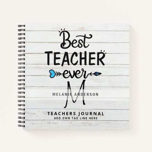 BEST LEHRER EVENT Monogram Journal Vielen Dank Notizblock (Vorderseite)