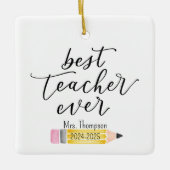 BEST LEHRER EVER Custom Ornament (Vorderseite)
