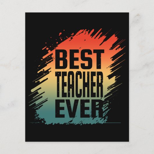 BEST LEHRER EVER FLYER (Vorne)