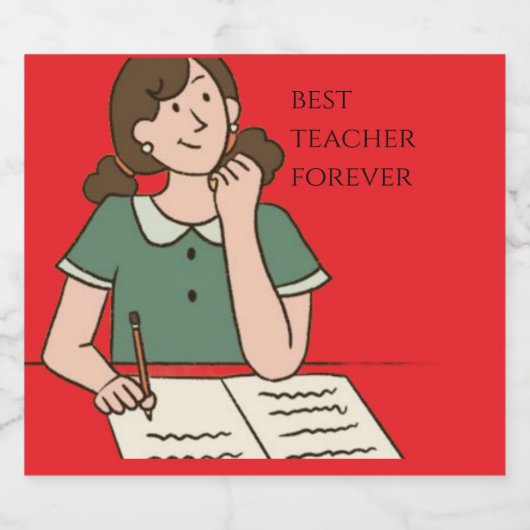 BEST LEHRER FOREVERY SCHAUMWEINETIKETT (Einzelnes Label)