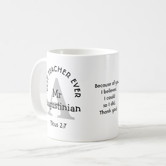 BEST LEHRER JE Personalisiert Kaffeetasse (Vorderseite Links)