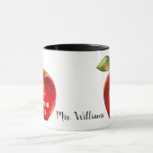 BEST LEHRER JEMALS Lehrer Name Red Apple Tasse (Zentrum)