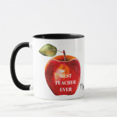 BEST LEHRER JEMALS Lehrer Name Red Apple Tasse (Links)
