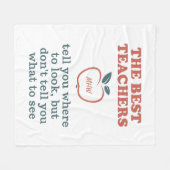 BEST LEHRER kundenspezifische Monogramm Fleecedeck Fleecedecke (Vorderseite (Horizontal))