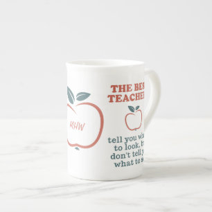 BEST LEHRER kundenspezifische Monogramm-Tasse Porzellantasse
