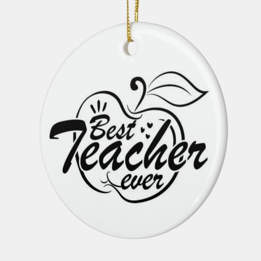 BEST LEHRER/MERRY CHRISTMAS AUF DER ANDEREN SEITE KERAMIK ORNAMENT (Links)