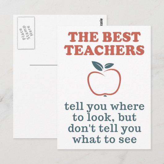 BEST LEHRER Postkarte (Vorne/Hinten)