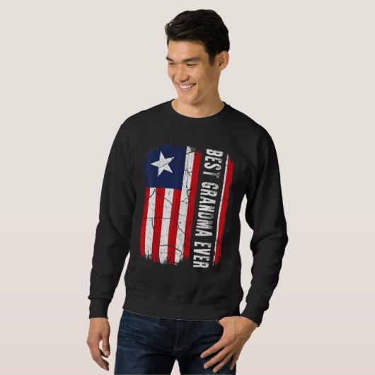 Best Liberian Grandma Ever Liberia Flag Mother's D Sweatshirt (Vorne ganz)