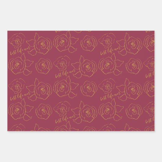 Best life ever Customize  Geschenkpapier Set (Vorderseite)