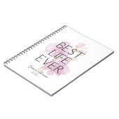 Best Life Ever Pink Orchids Taufe Notizblock (Linke Seite)
