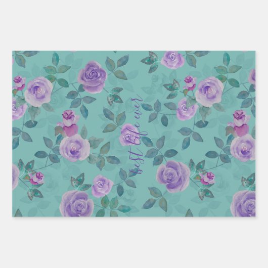 Best life ever text Customize Geschenkpapier Set (Vorderseite 2)