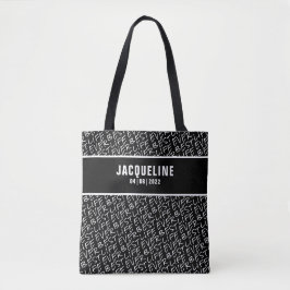 Best Life jemals Black mit White Text Personalisie Tasche