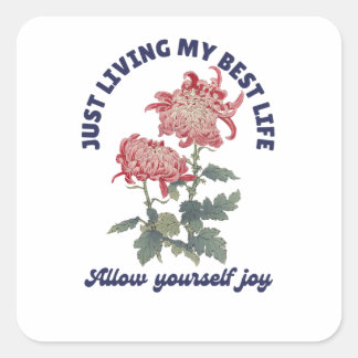 Best Life Quadratischer Aufkleber