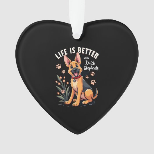 Best life with Dutch Shepherd Tank Top Ornament (Vorderseite)