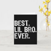 Best Lil Bro Ever Family Funny Little Brother Karte (Gelbe Blume)