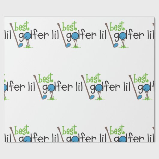 Best Lil Golfer Geschenkpapier (Flach)
